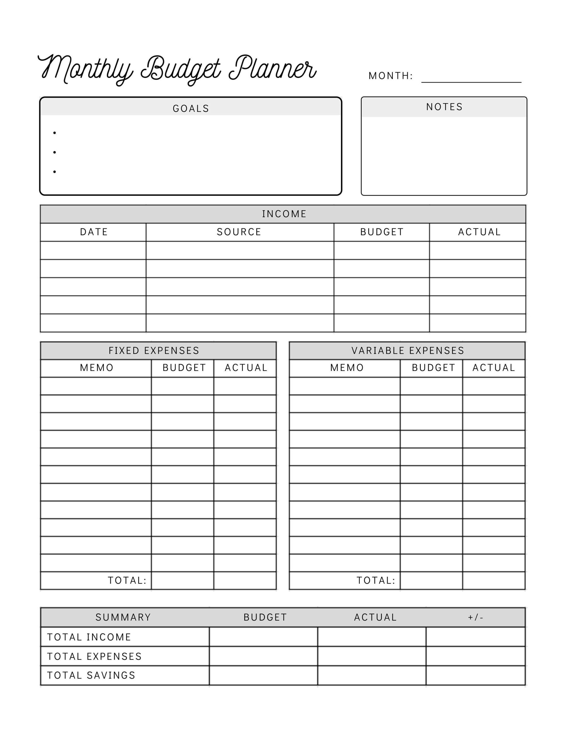 Monthly Budget Planner Printable Simple Budget Worksheet Personal Budget Template Instant Download Etsy Norway