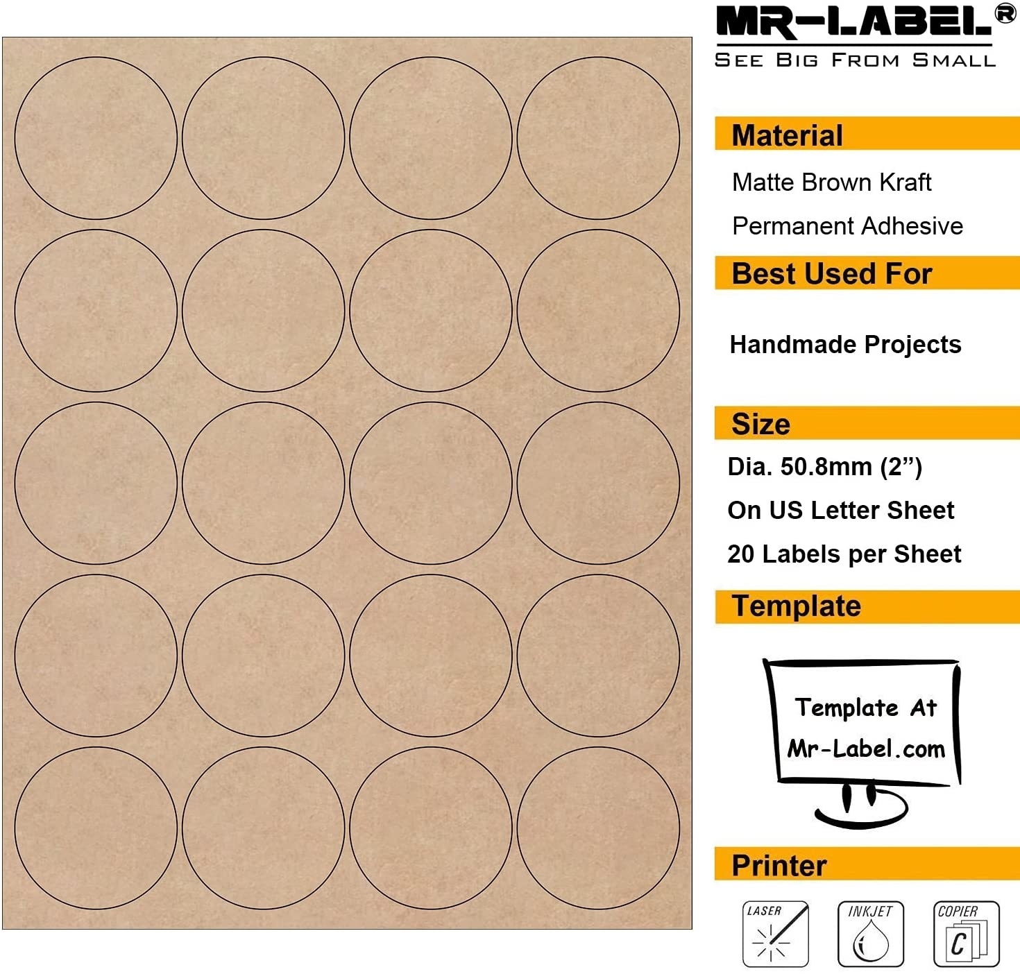 Printable Kraft Paper Labels