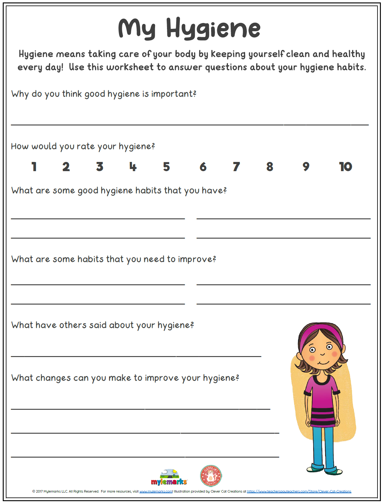 Free Printable Personal Hygiene Worksheets For Adults