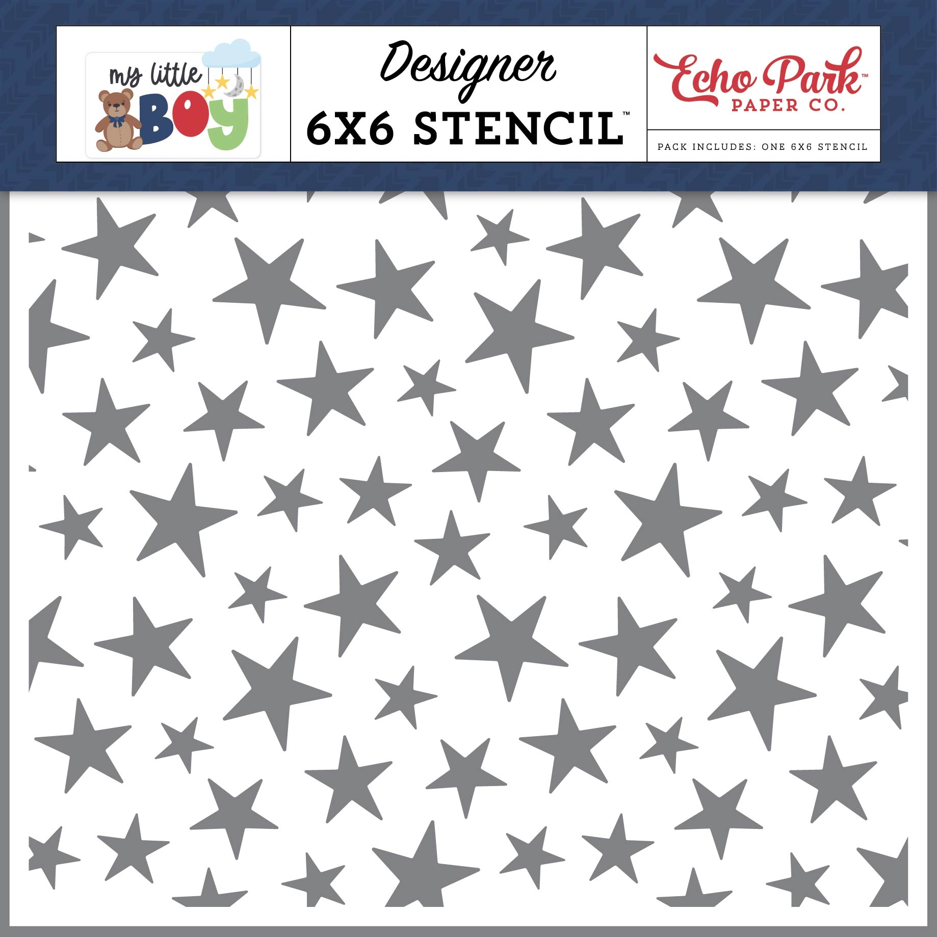 My Little Boy You Shine Stars Stencil Echo Park Paper Co