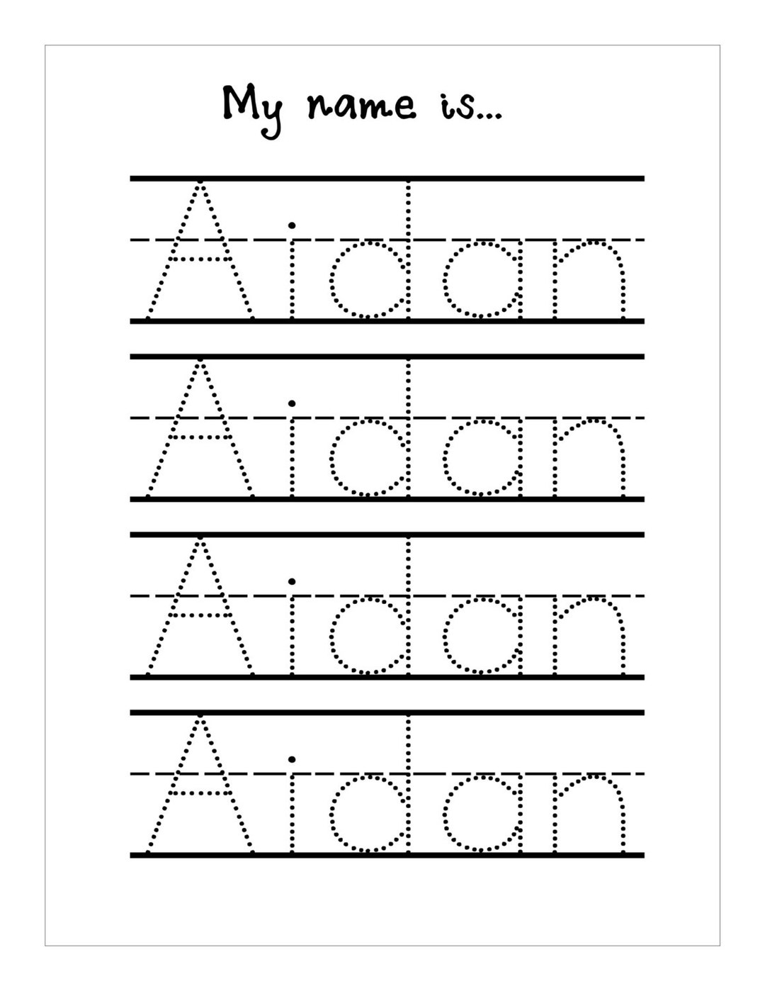 Free Printable Name Tracing Worksheets