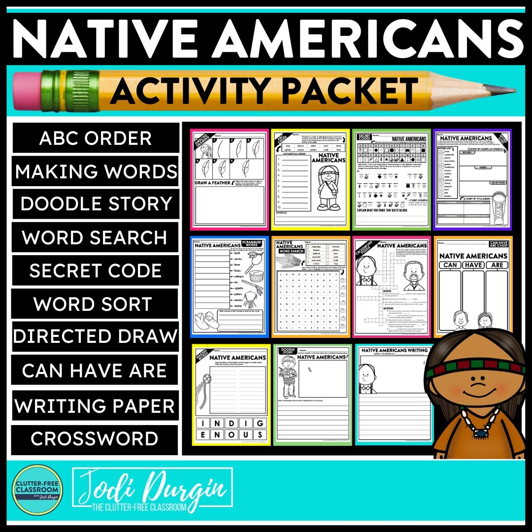 Free Printable Native American Worksheets