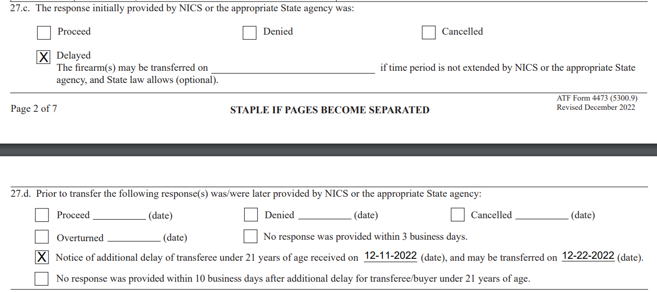 New ATF Form 4473 December 2022 Revised Form FFL Boss