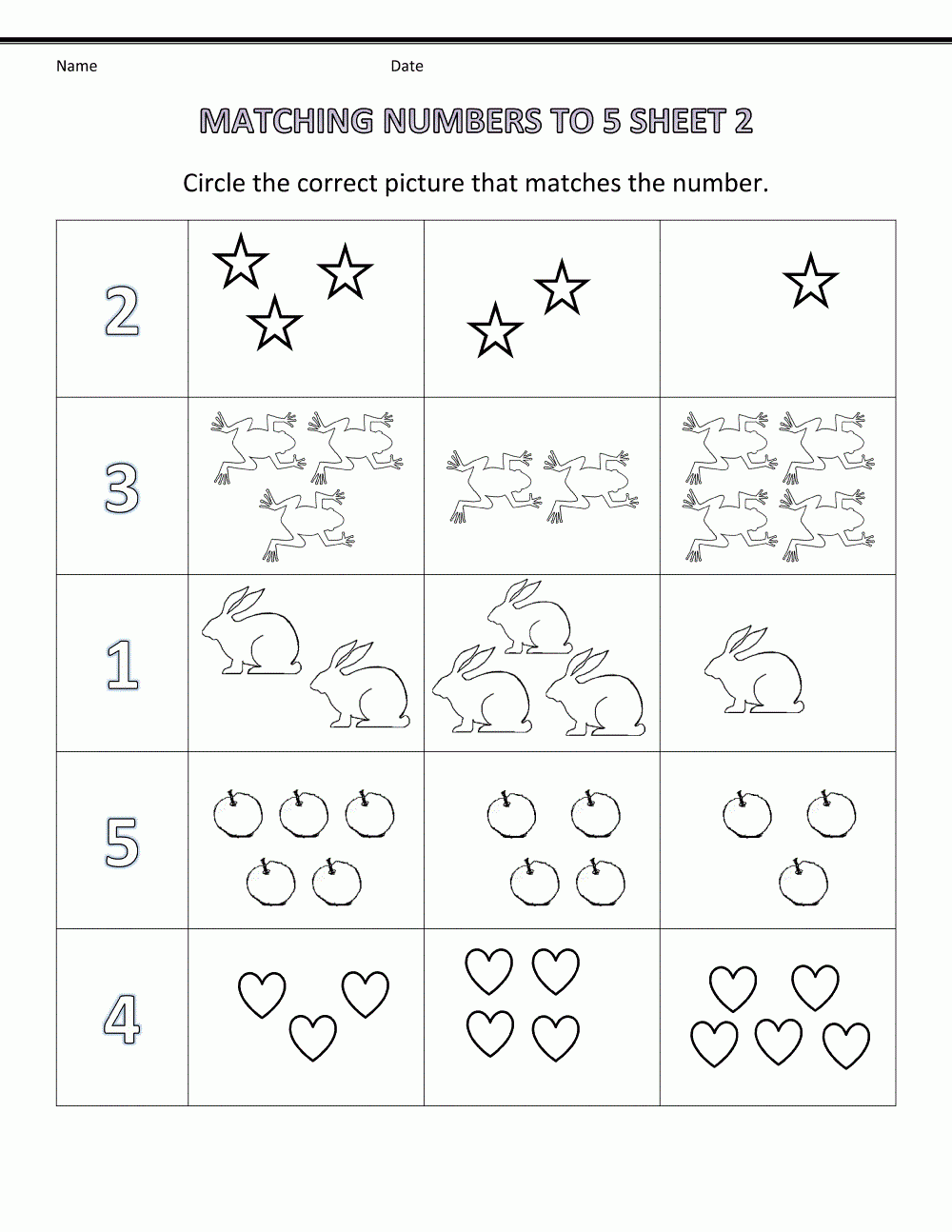 Printable Preschool Math Worksheets