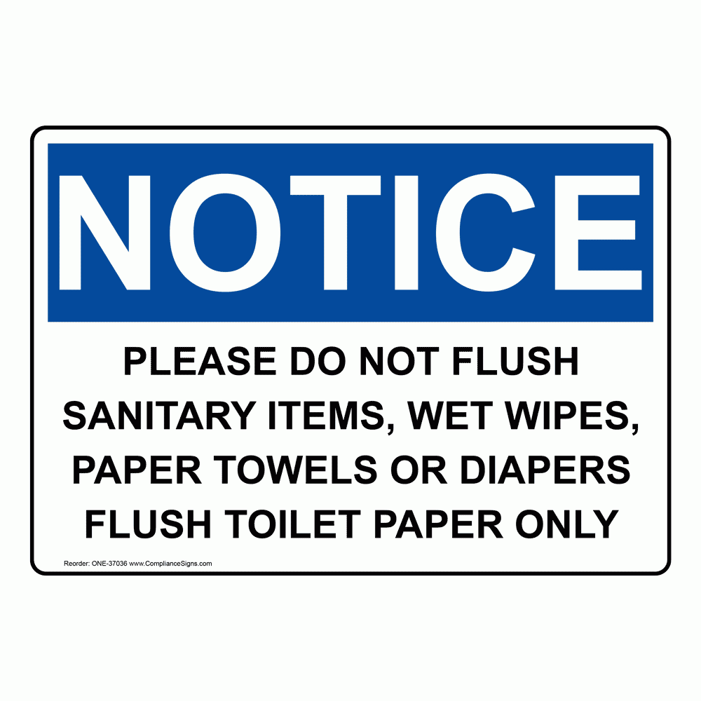 Do Not Throw Paper In The Toilet Signs Free Printable