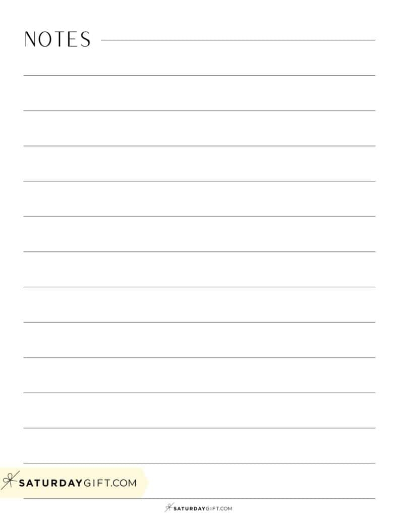 Note Pages 43 Cute Free Printable Note Paper Templates