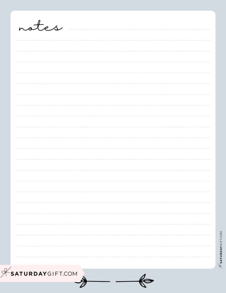 Note Pages 43 Cute Free Printable Note Paper Templates