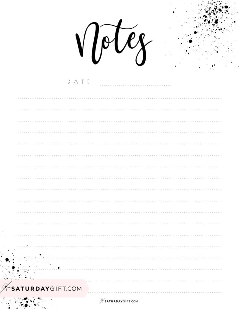 Note Pages 43 Cute Free Printable Note Paper Templates