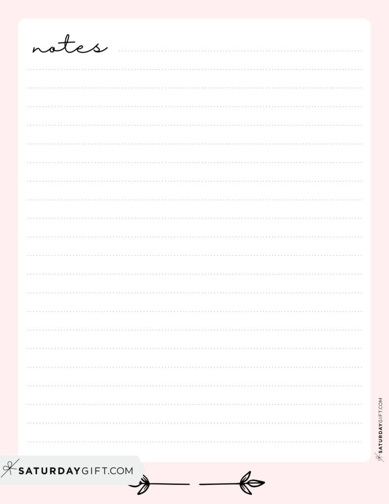 Note Pages 43 Cute Free Printable Note Paper Templates