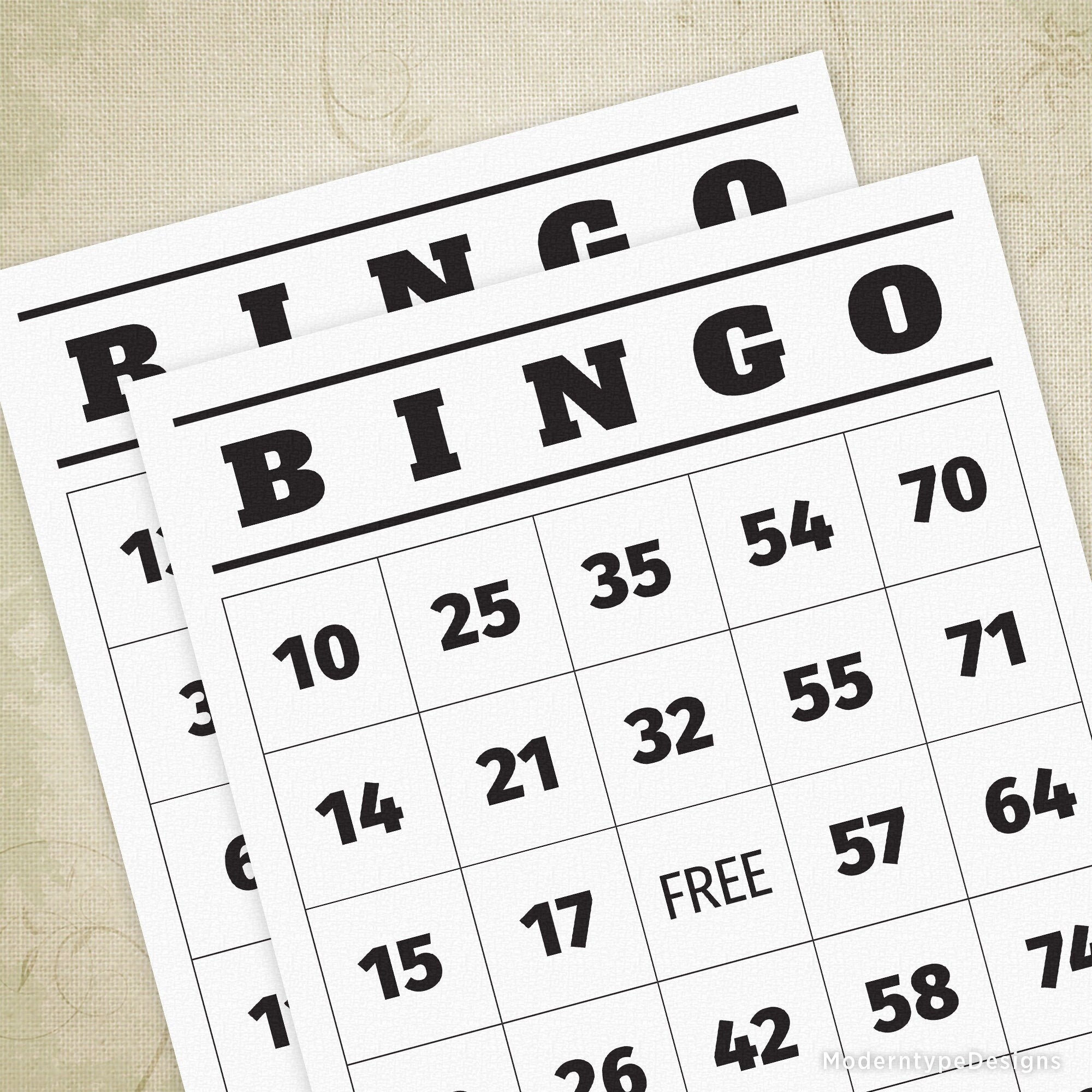 Bingo Forms Printable