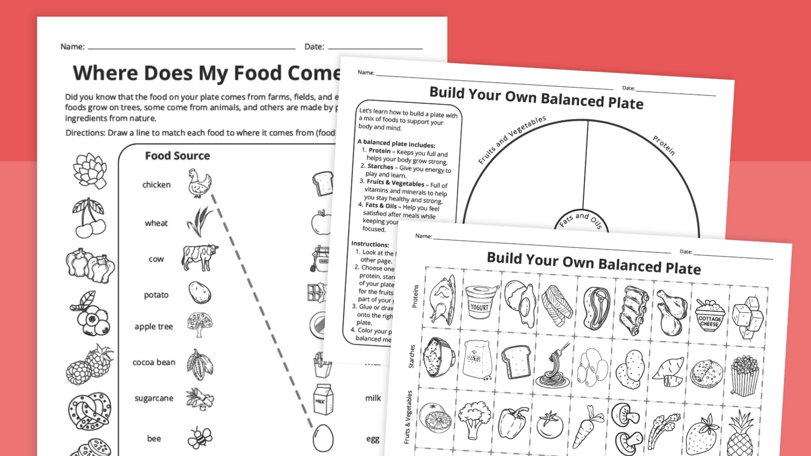 High School Free Printable Nutrition Worksheets