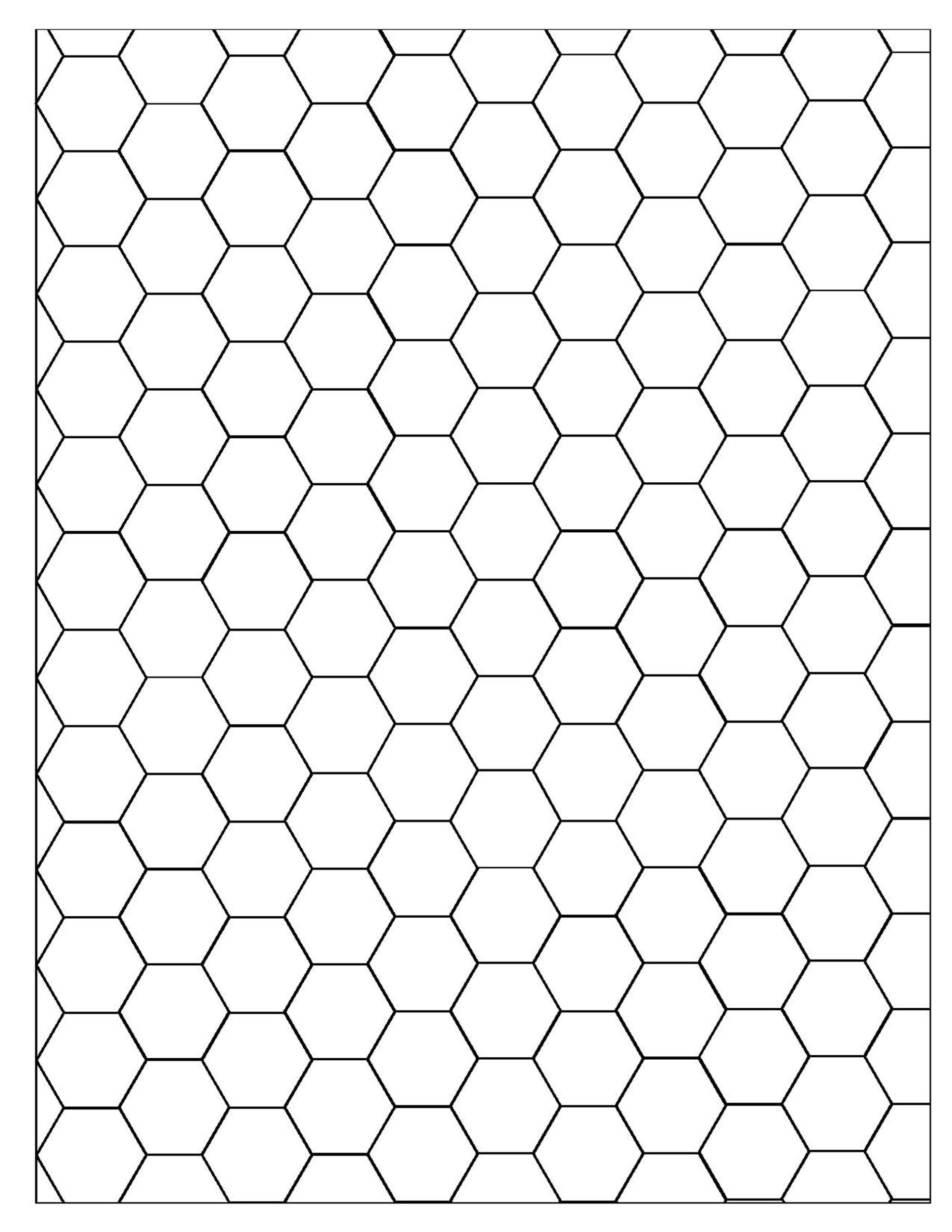 One Inch Hex Graph Paper Etsy