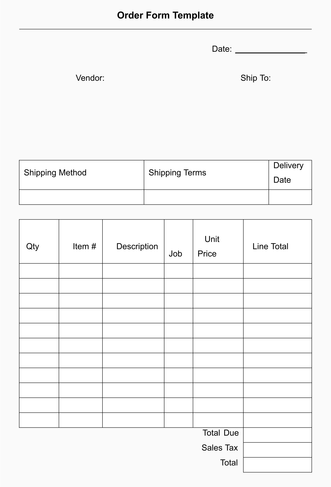 Free Printable Forms