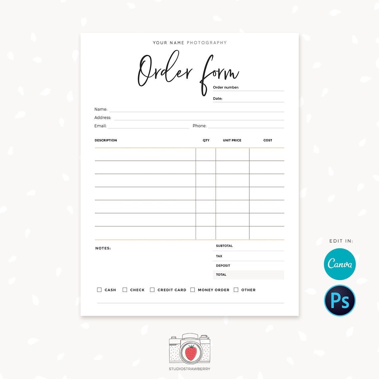 Free Printable Order Forms