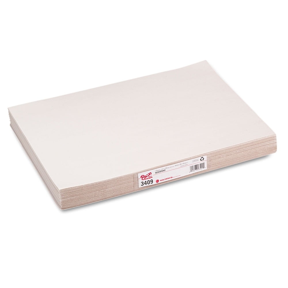 Pacon White Newsprint Paper Sheets 9 In X 12 In Walmart