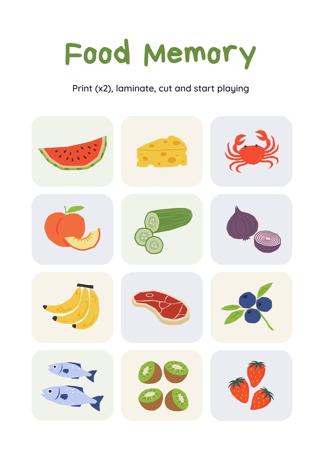 Printable Healthy Food Worksheets