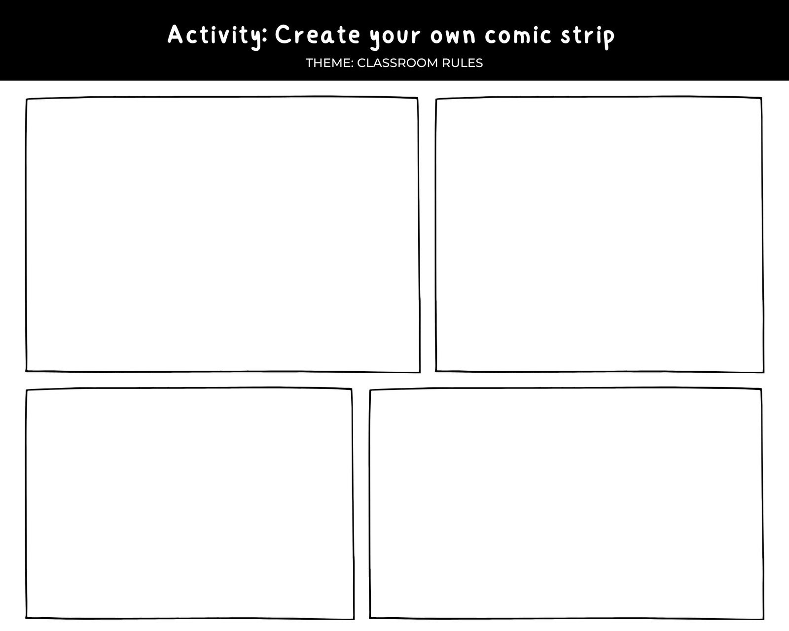 Page 4 Free Printable Comic Strip Templates You Can Customize Canva