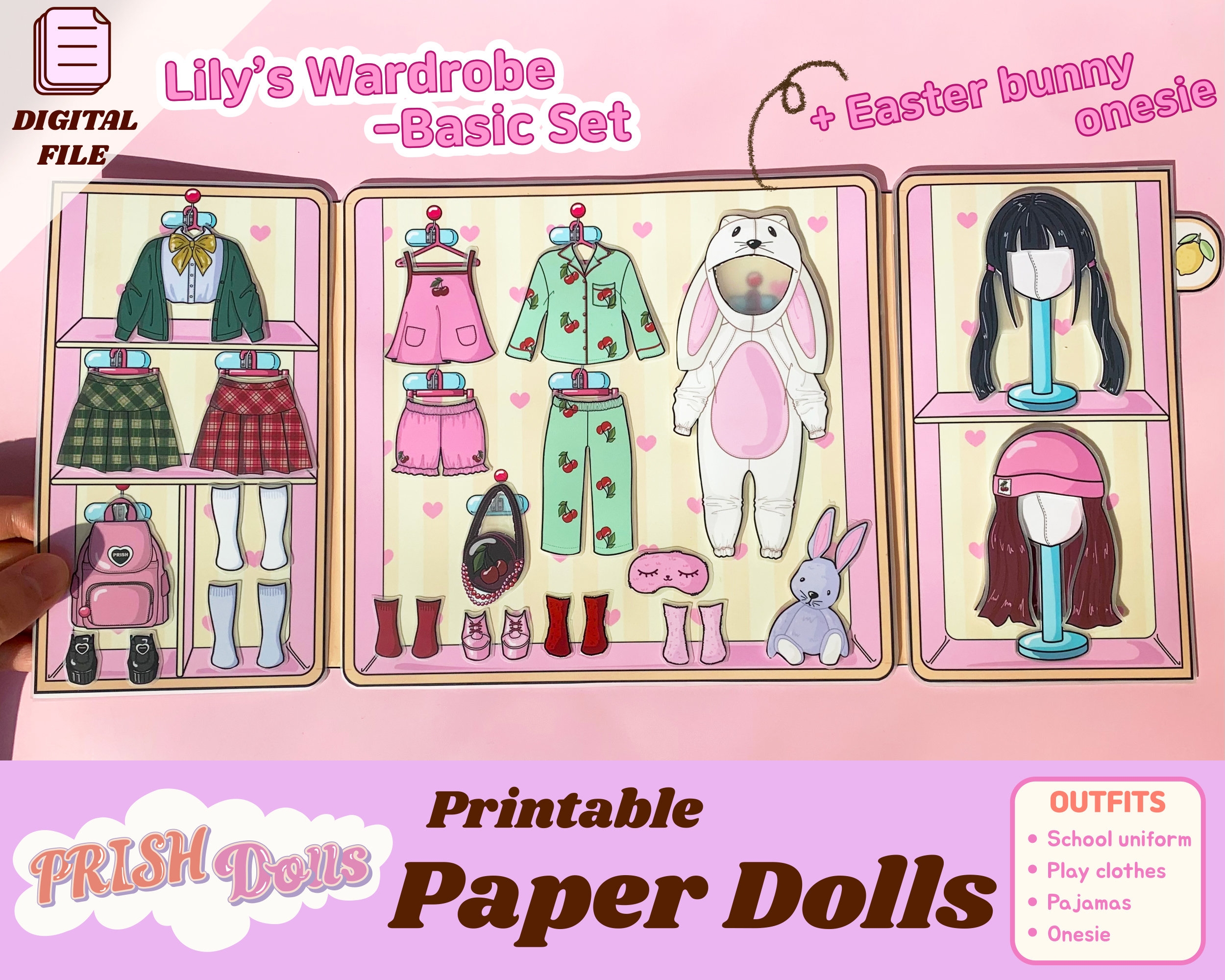 Paper Doll House Printable Dress Up Activity For Kids DIY Quiet Book Paper Craft For Kids Girls Craft Kit Holiday Activity Etsy