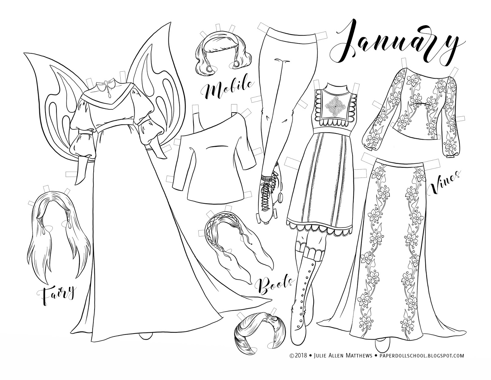 Paper Doll School January 2018