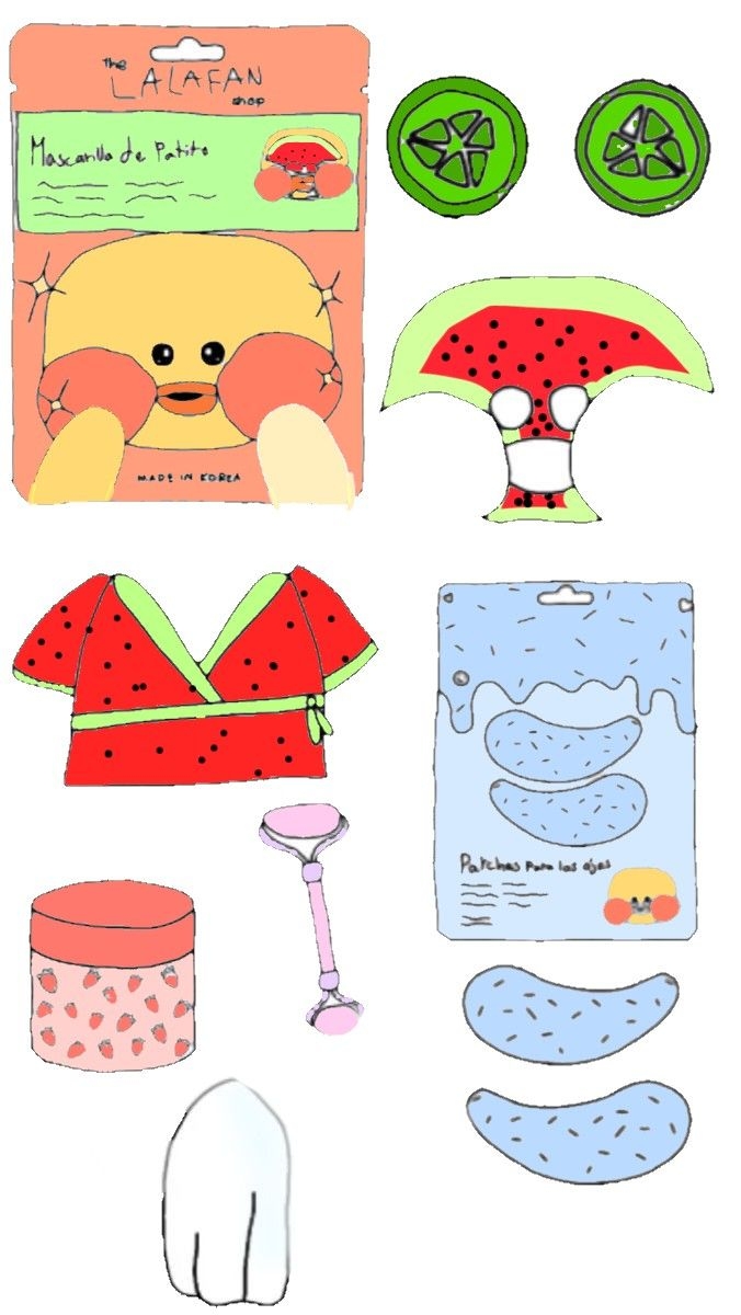 Paper Duck Skincare Watermelon ice Cream strawberry