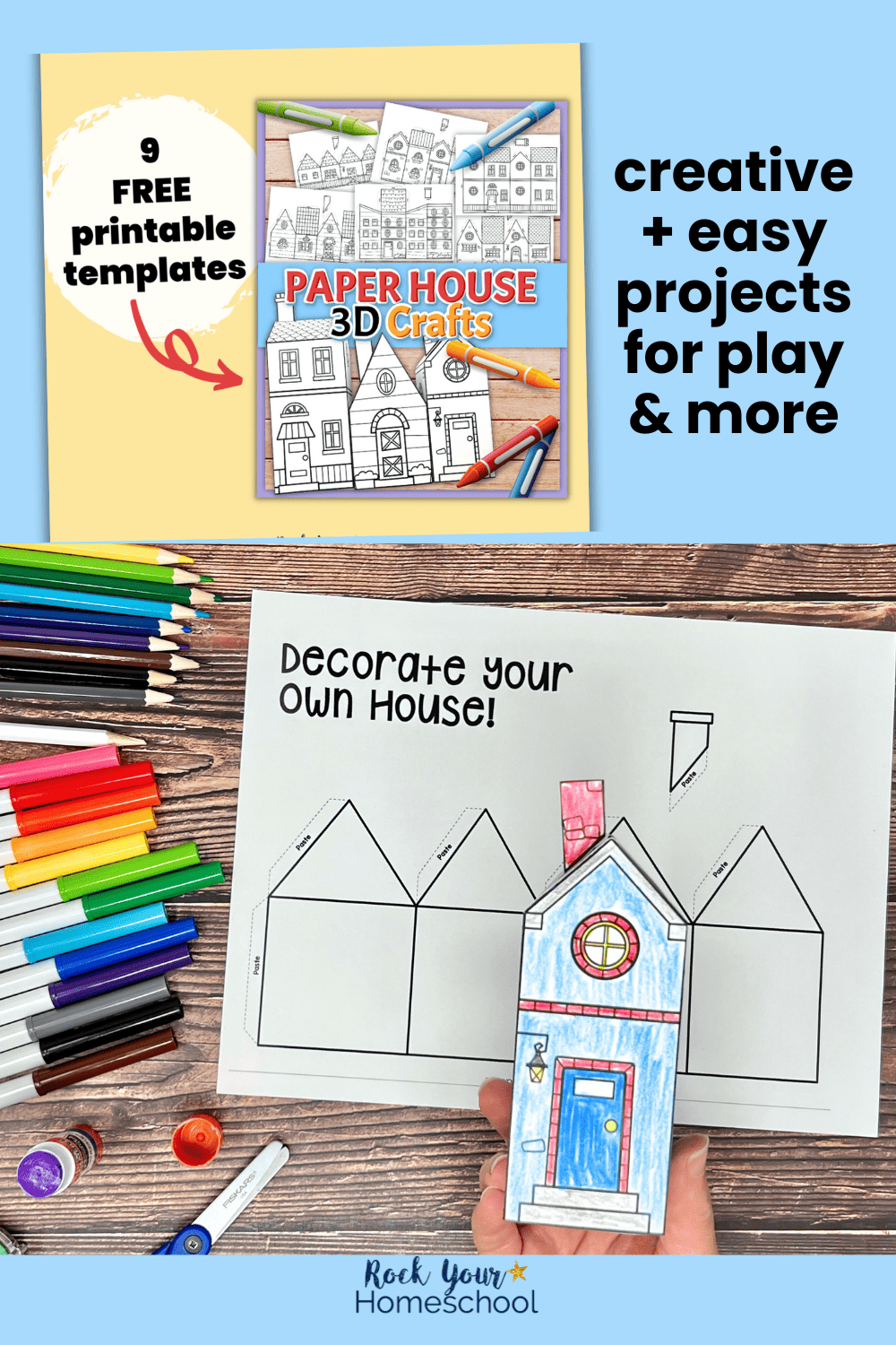 Paper House Templates How To Make These 3D Crafts Free 