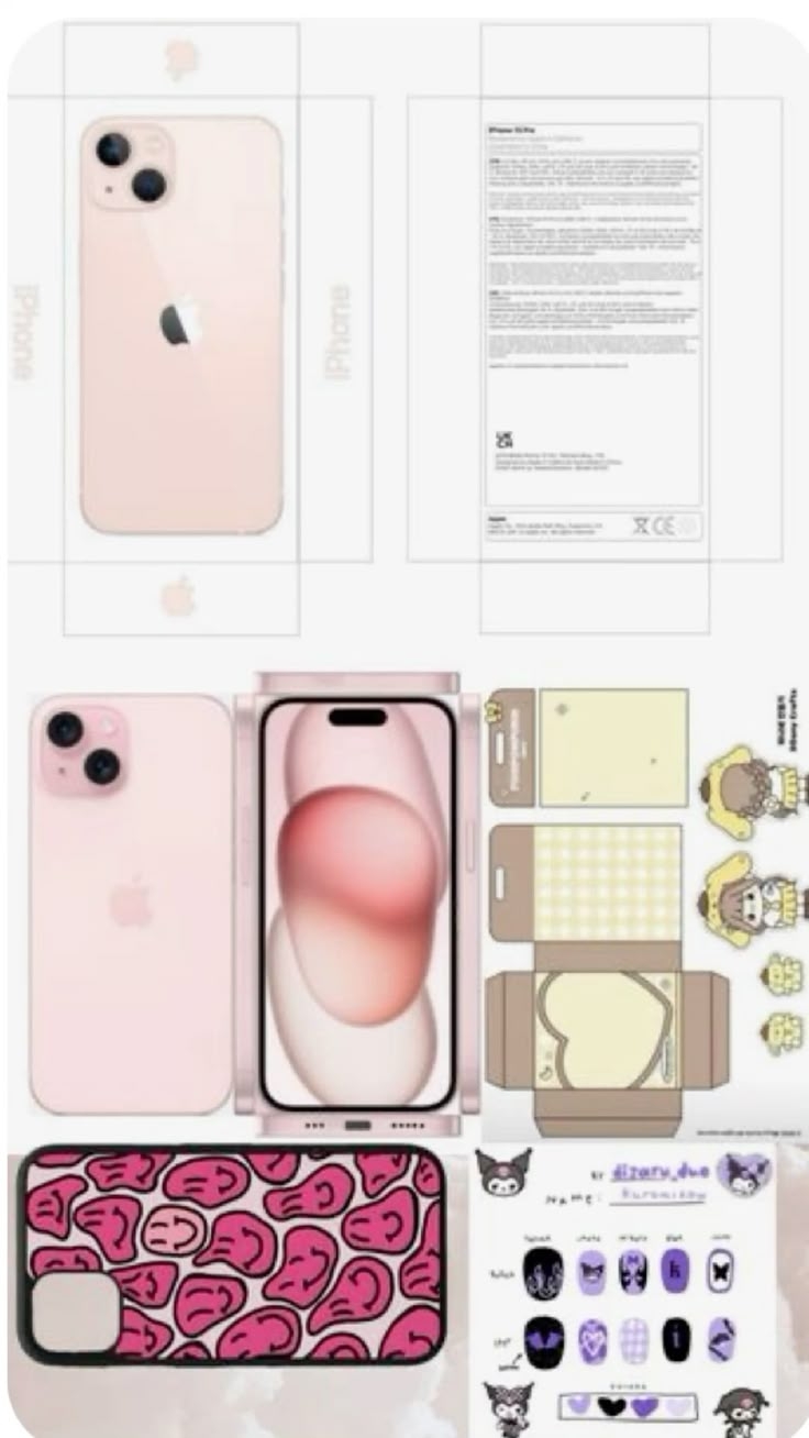 Paper IPhone IPhone Nails And Doll