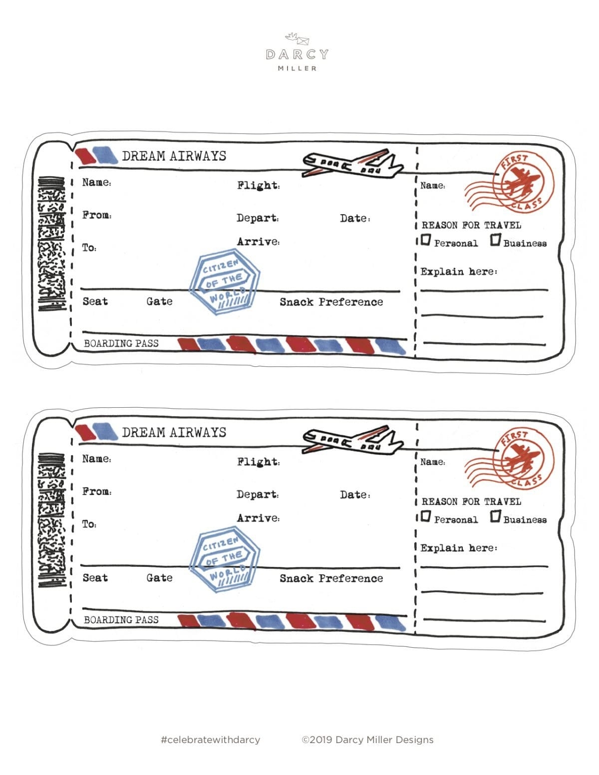 Printable Ticket Paper