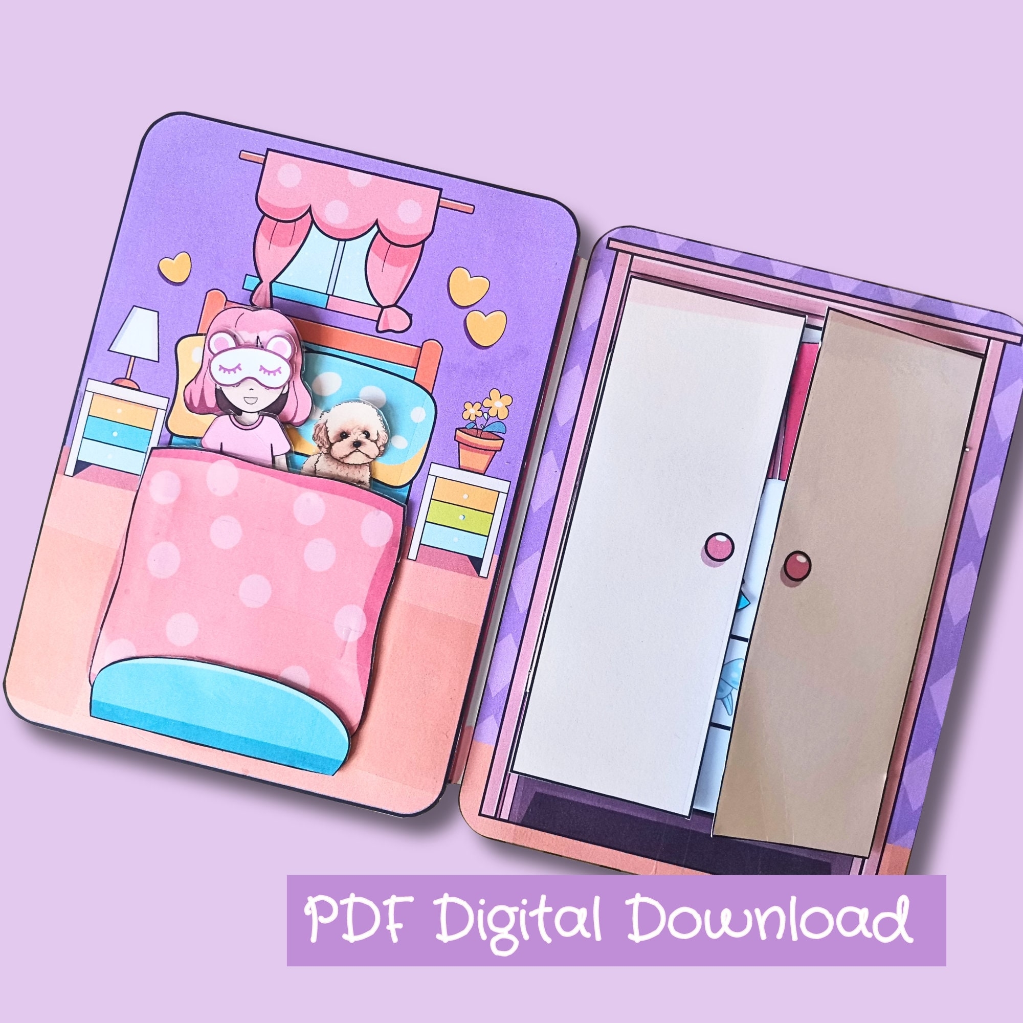 Paperdoll House Printable Printable Paper Doll Quiet Book Kids Activity And Crafts Etsy