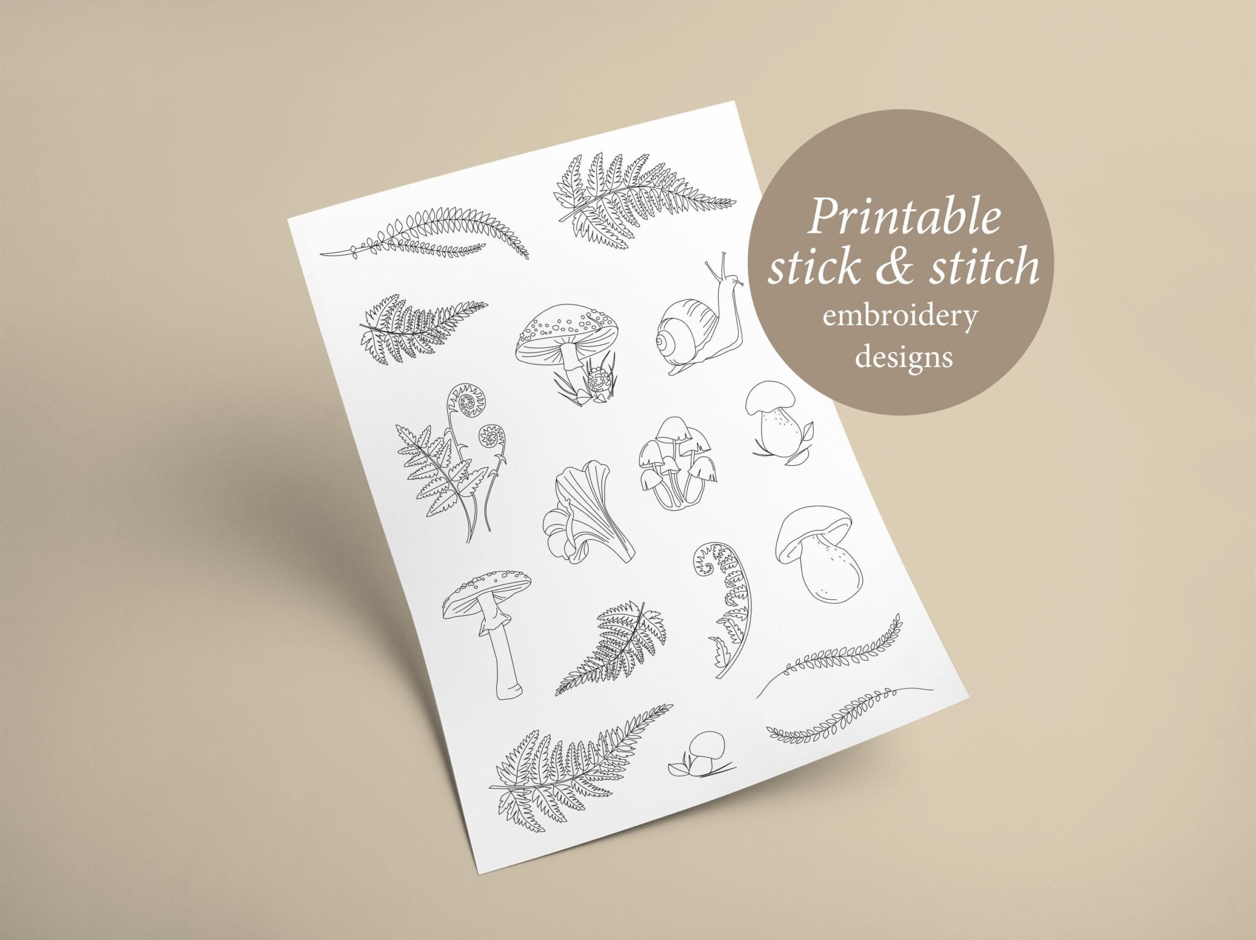 Printable Stick And Stitch Paper