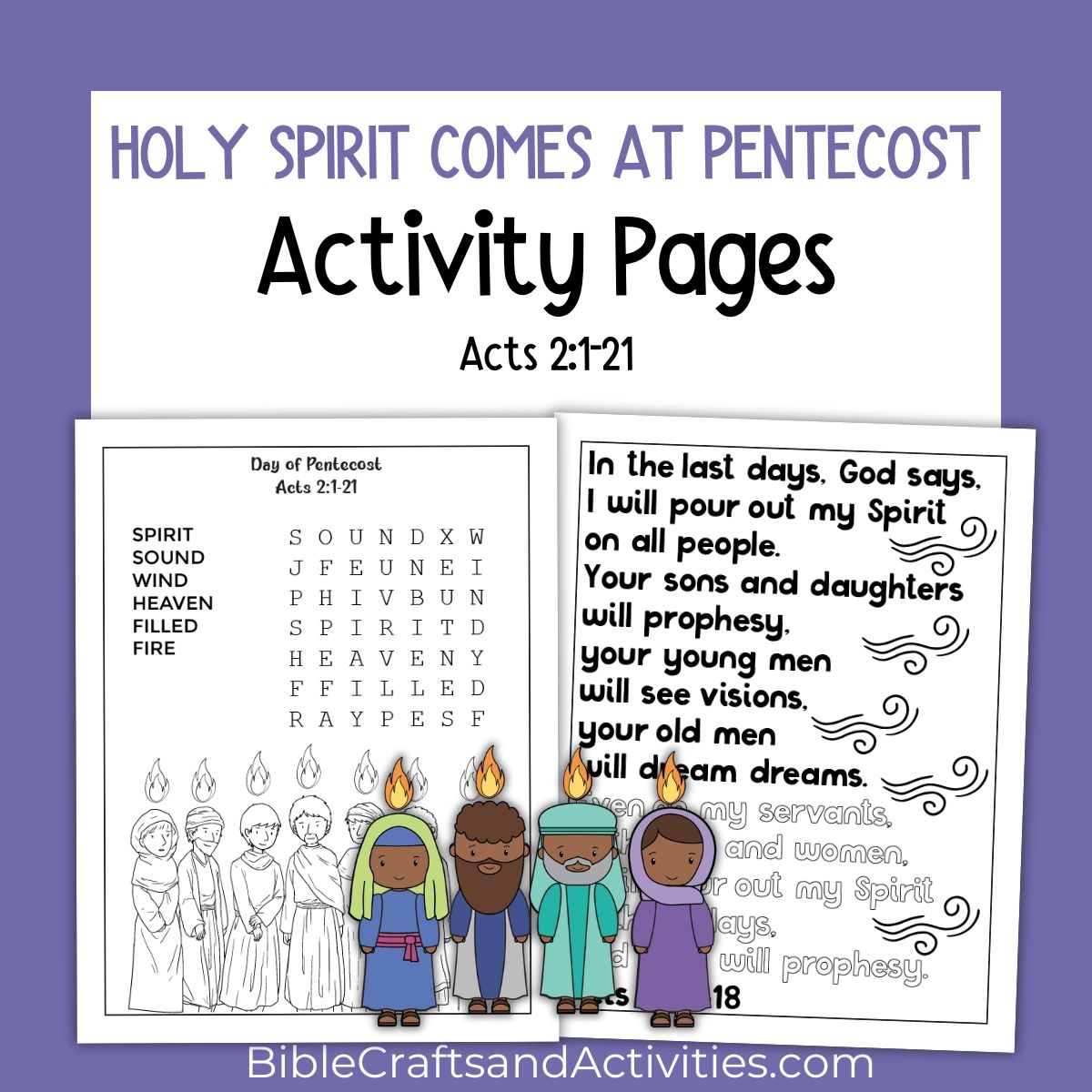 Pentecost Activity Pages Bible Crafts Shop
