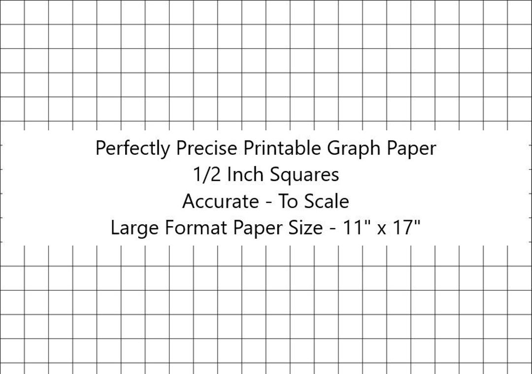 Printable Grid Paper 1/2 Inch