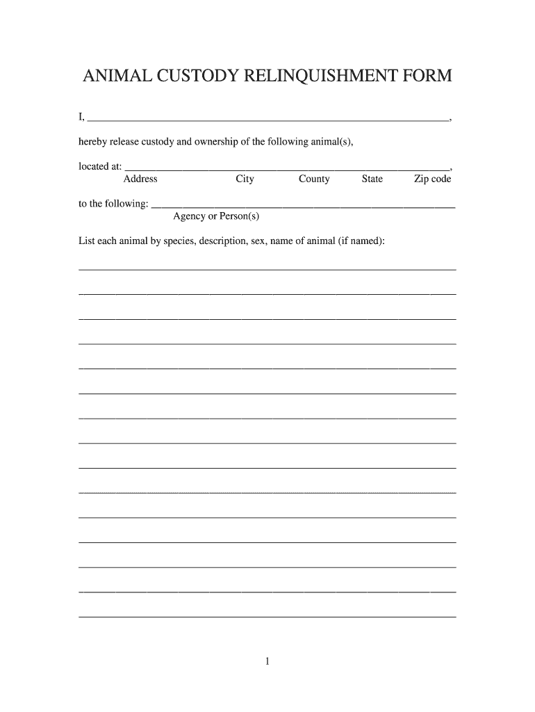 Pet Ownership Transfer Form Fill Online Printable Fillable Blank PdfFiller