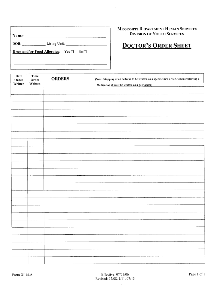 Physician Order Form Pdf Fill Out Sign Online DocHub