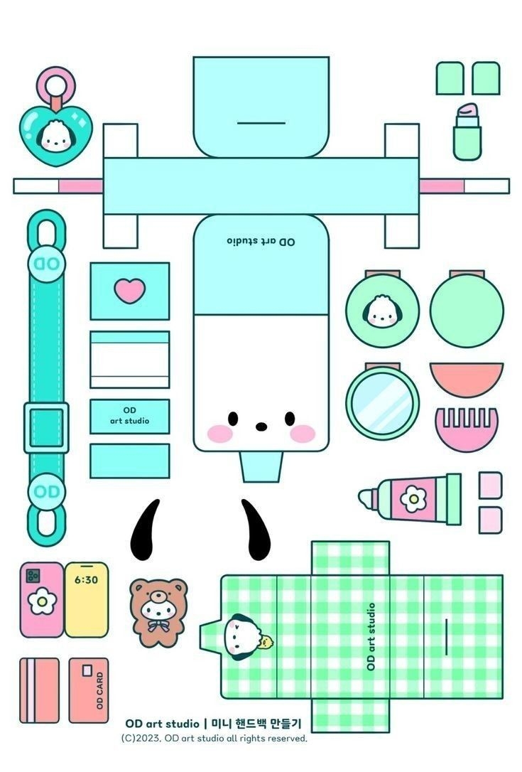 Pochacco Paper Bag Template