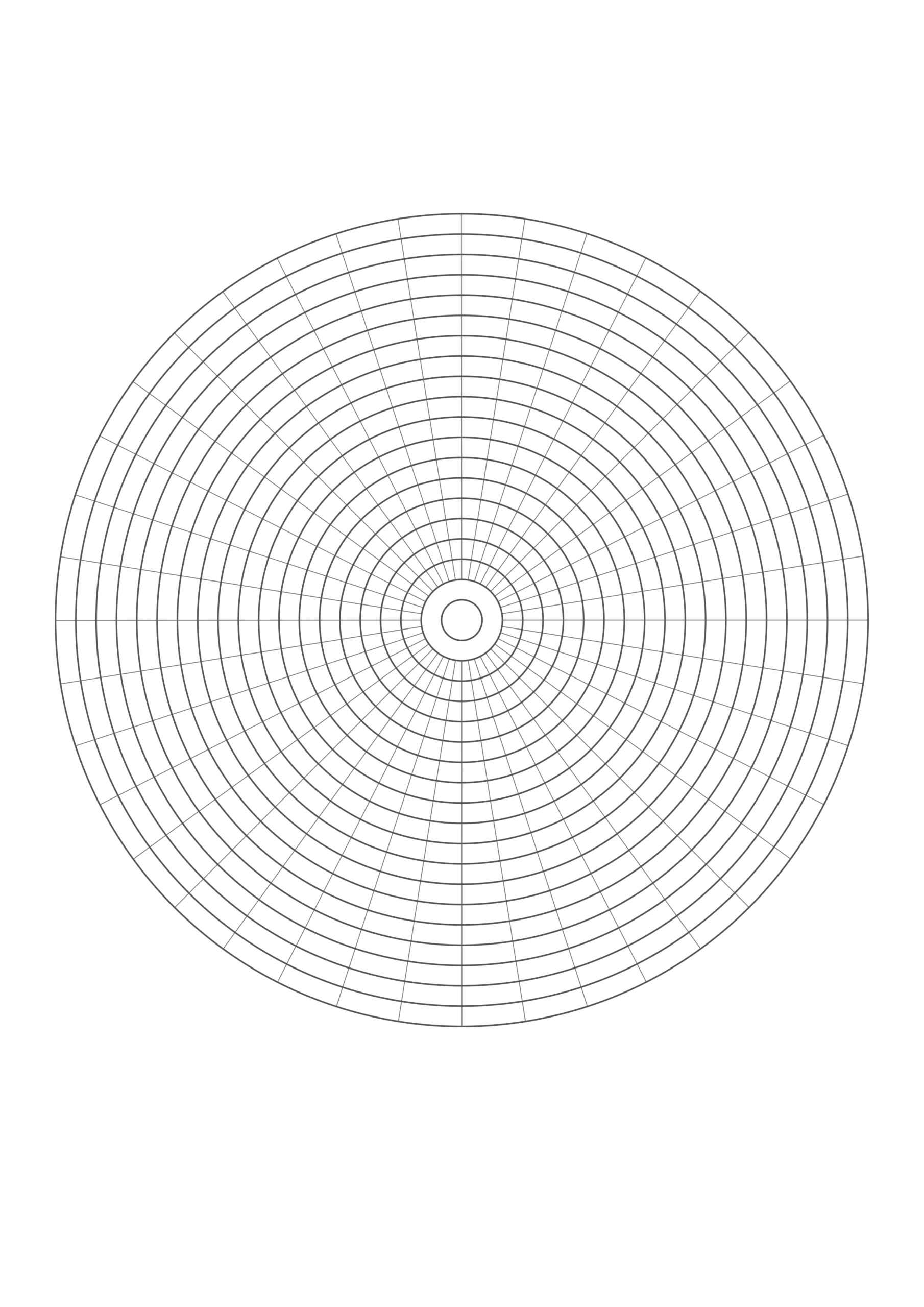 Printable Polar Coordinate Graph Paper