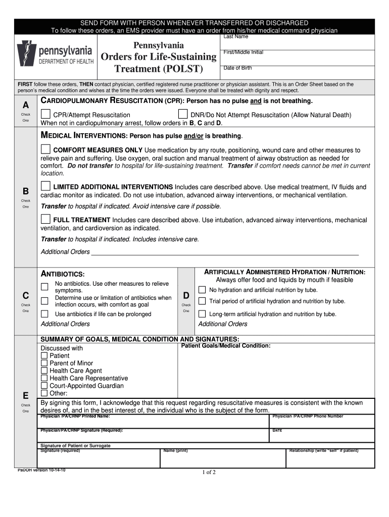 Polst Form Pa Fill Out Sign Online DocHub