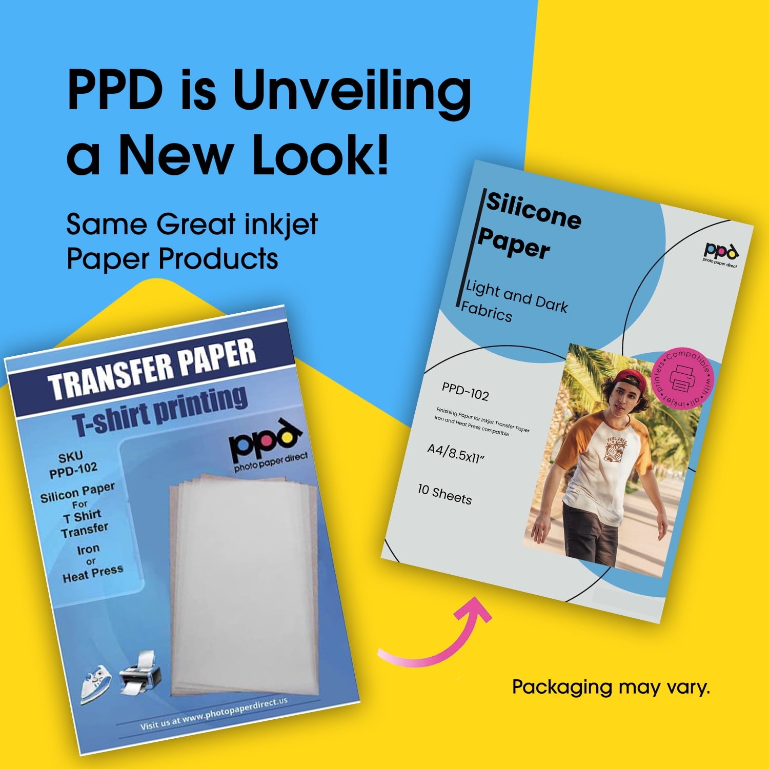 PPD Inkjet Premium Iron On Dark T Shirt Transfers Paper 11x17 Heat Printable Photo Pack Of 50 Sheets Walmart