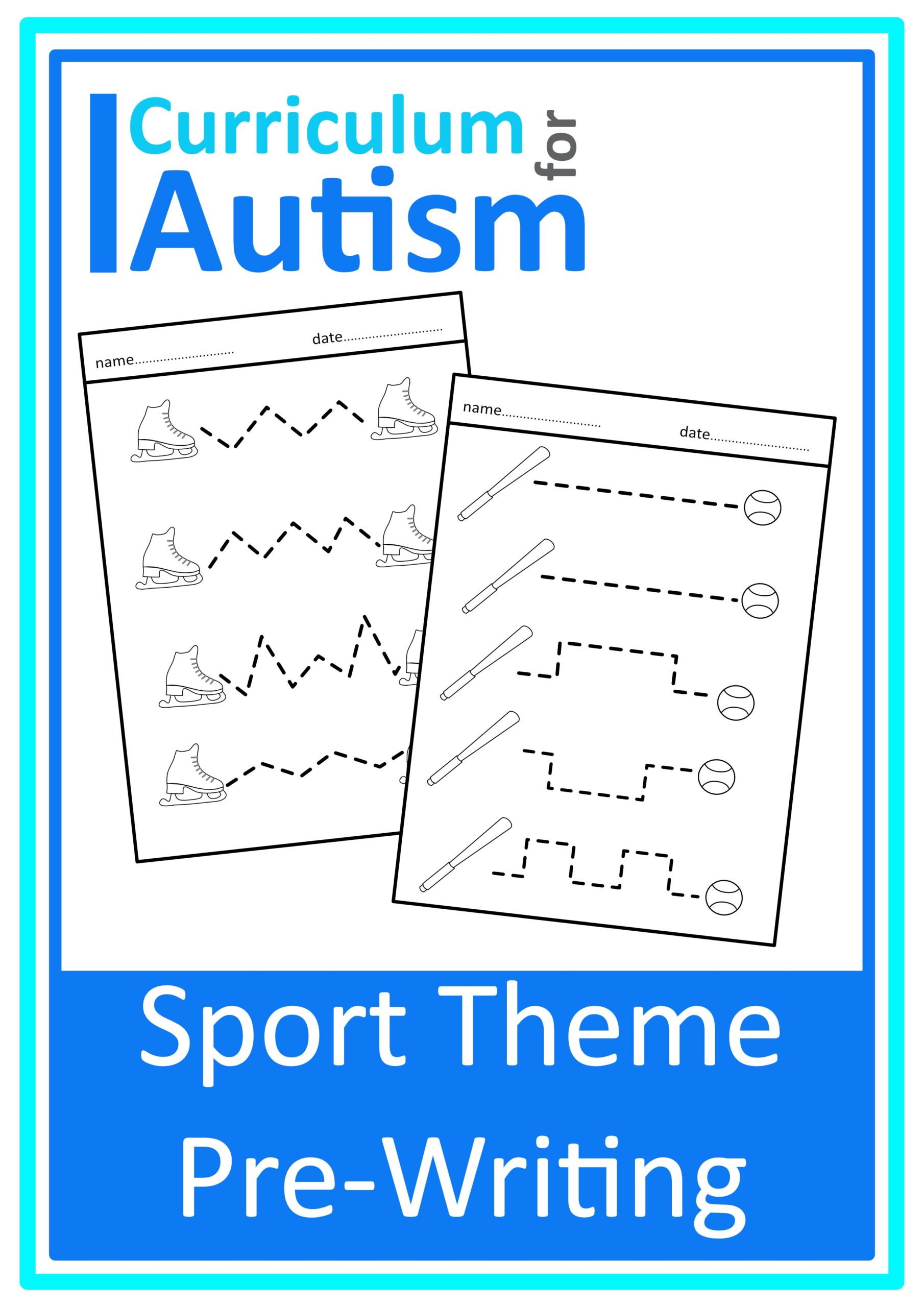 Pre Writing Space Theme Worksheets Autism Special Education Homeschool ABA Fine Motor Pencil Skills Curriculum For Autism