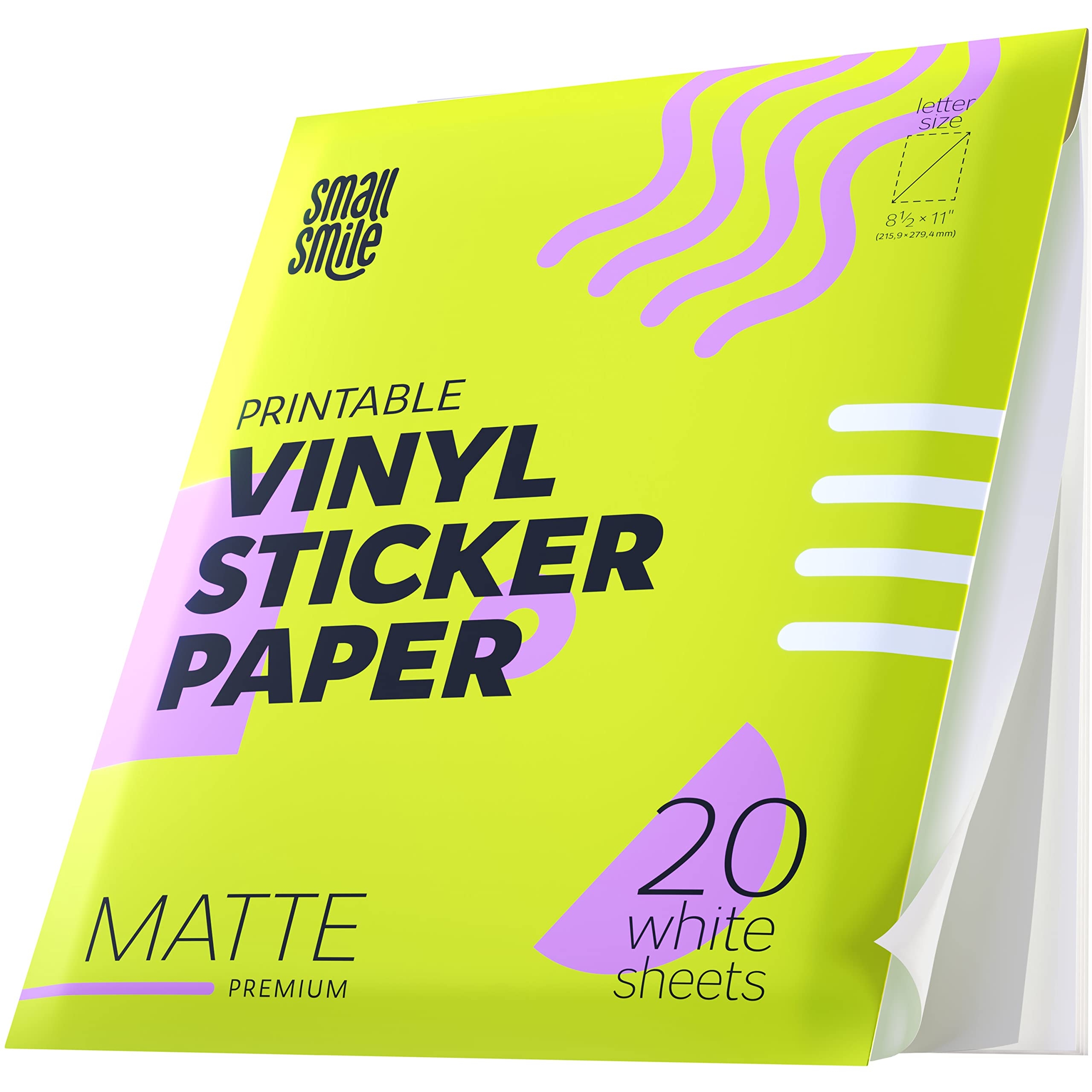 Premium Printable Vinyl Sticker Paper Inkjet Printer And Laser 20 White Mat EBay