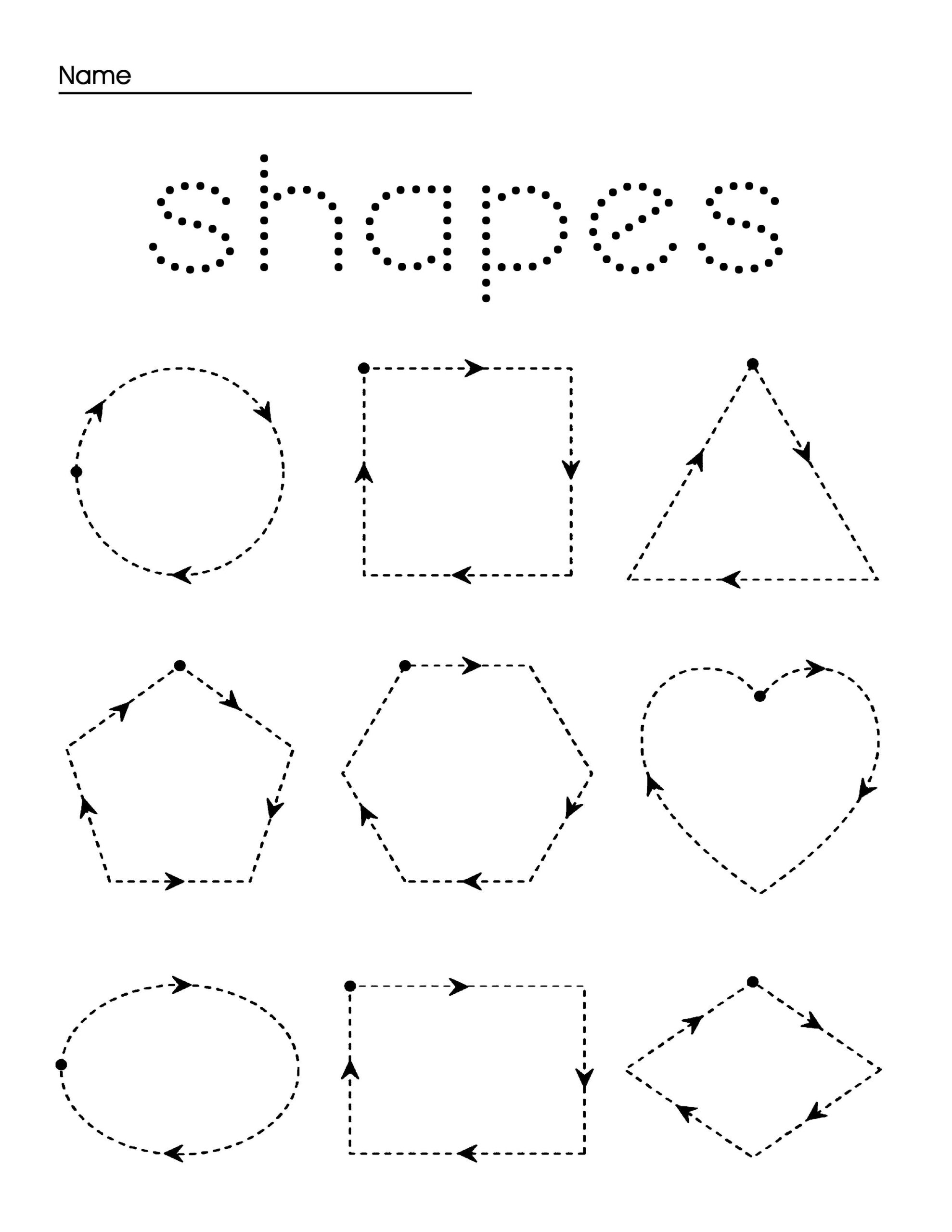 Preschool Tracing Worksheets Coloring Pages