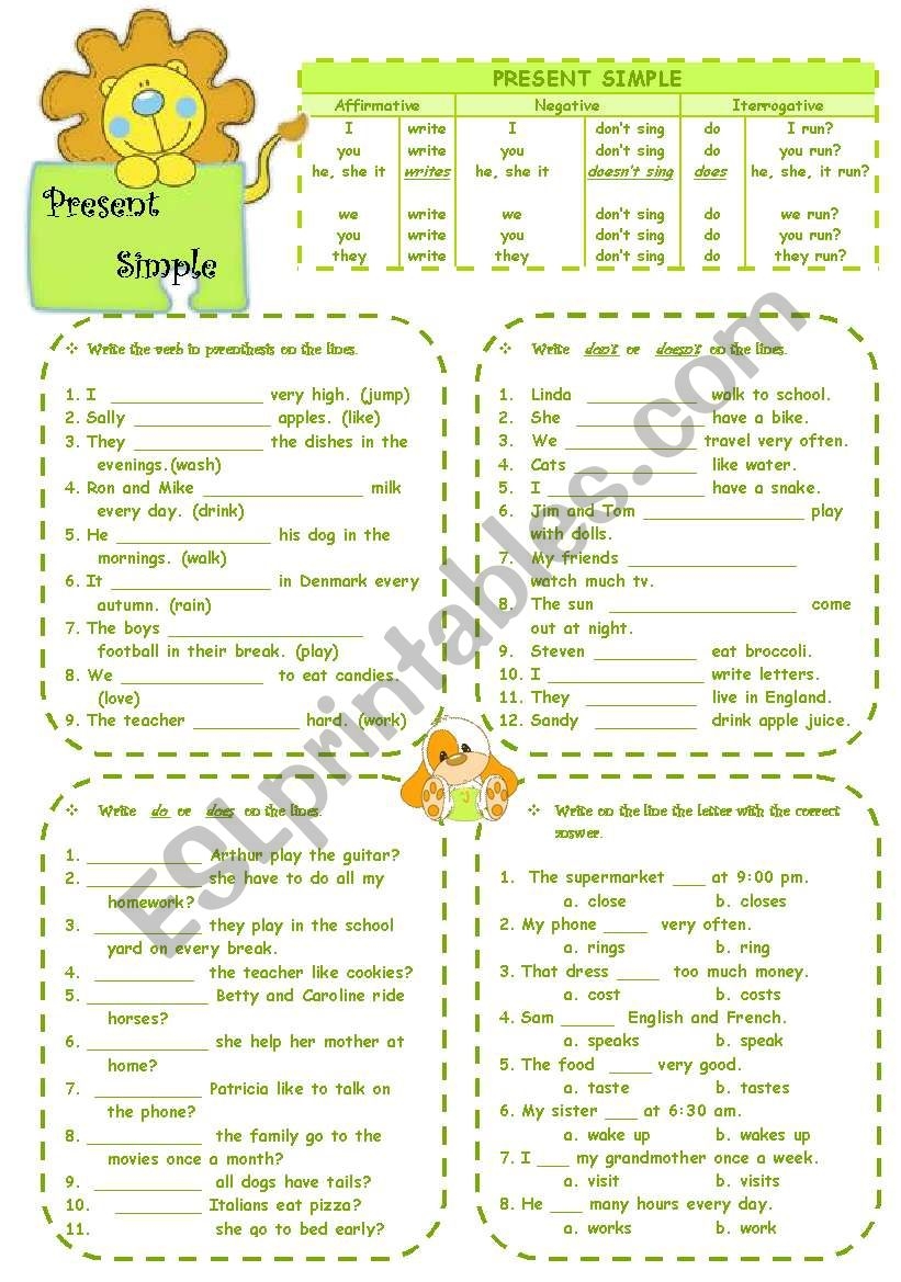 Esl Printables Free Worksheets