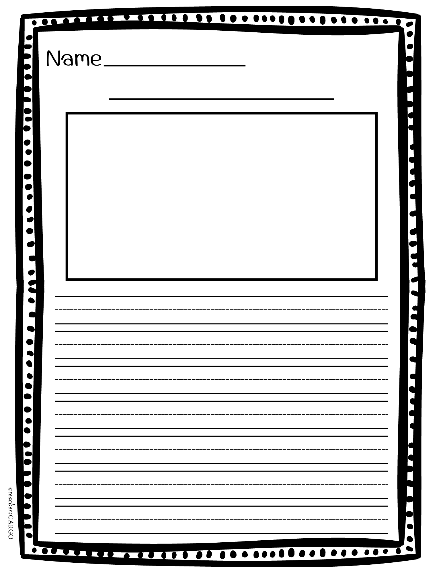 Printable Writing Paper With Picture Box