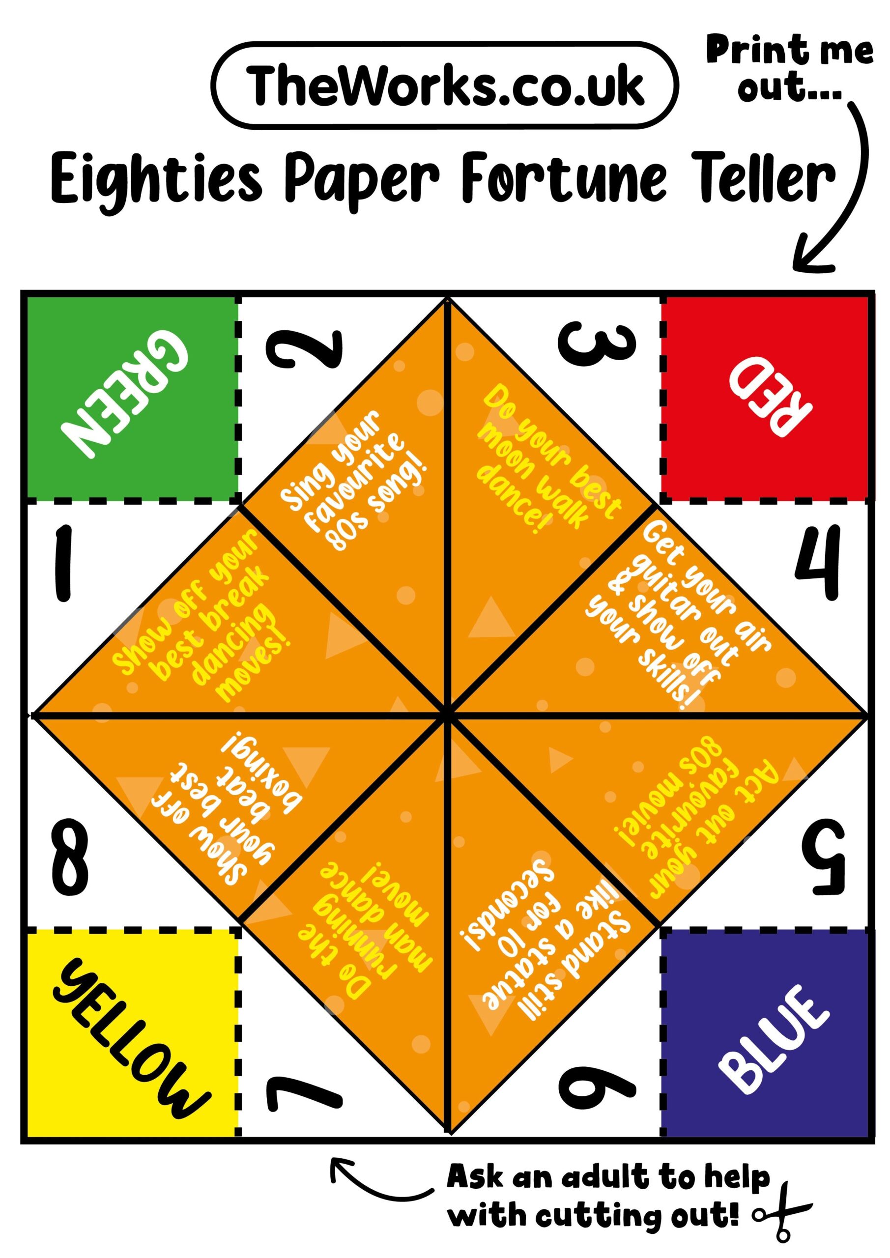 Paper Fortune Teller Printable Template