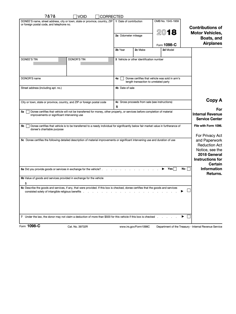 Printable 2018 1098 Form Fill Out Sign Online DocHub