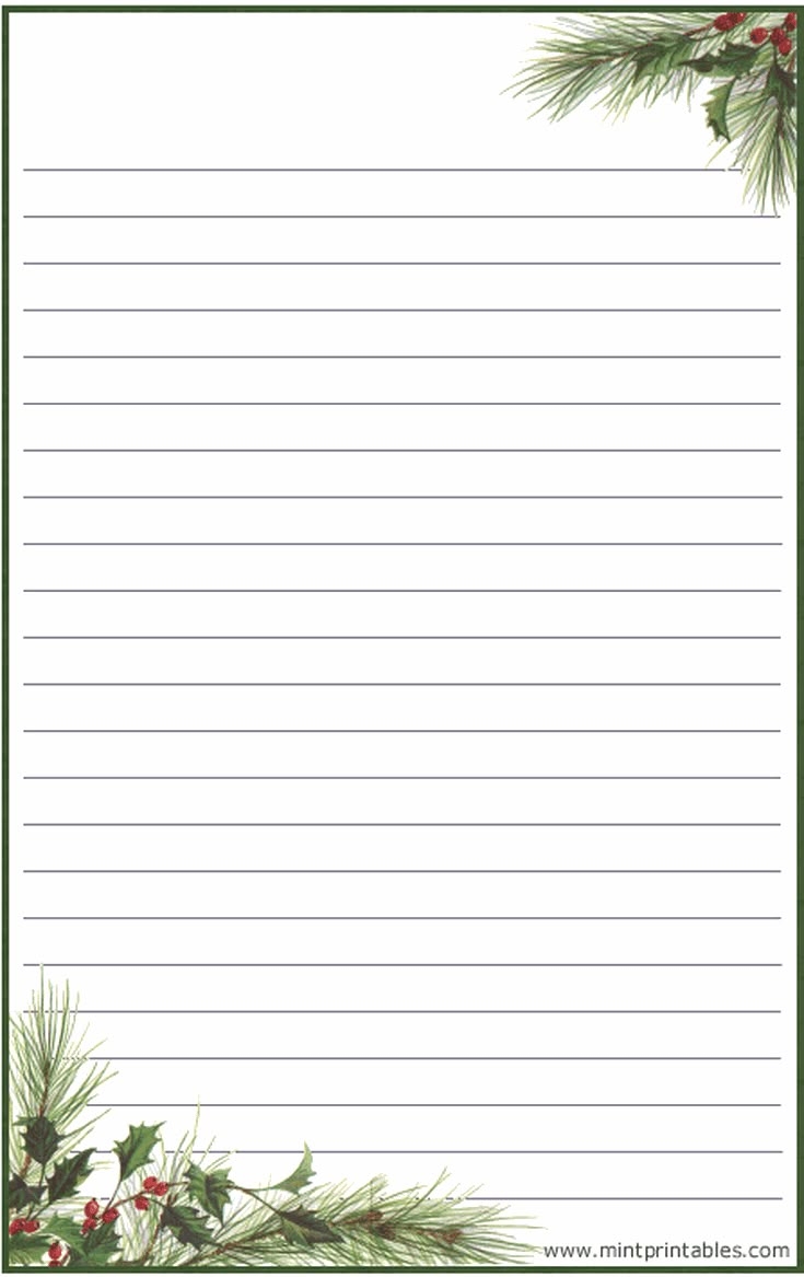 Printable Christmas Stationery To Use For The Holidays