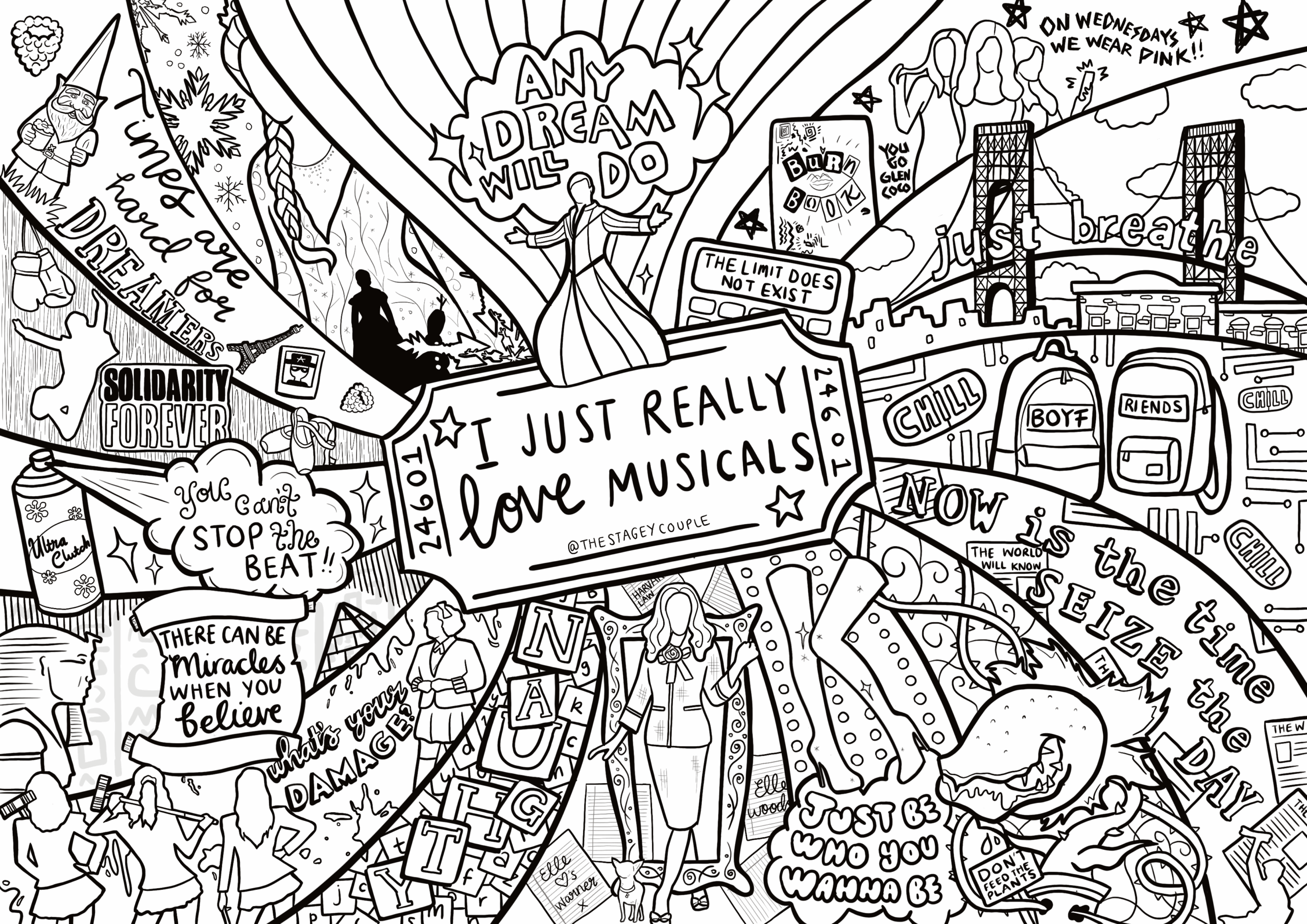 Printable Colouring Sheets The Stagey Couple