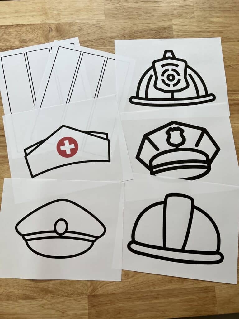 Free Printable Community Helpers Paper Hats