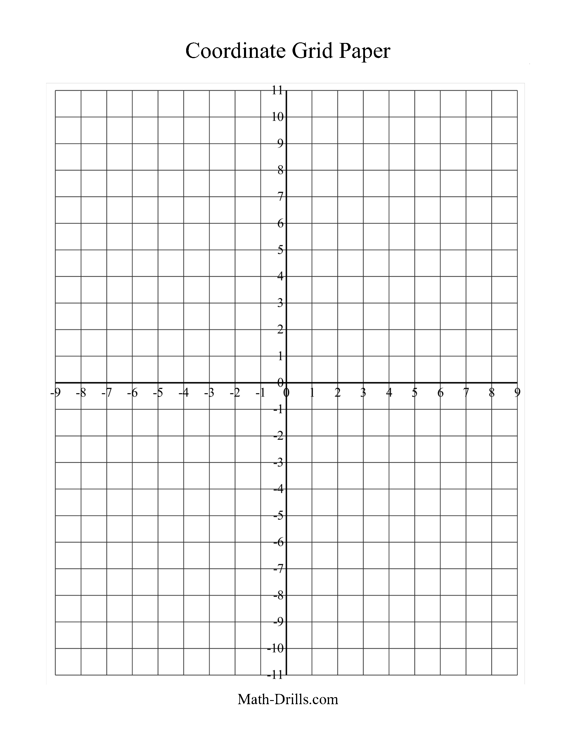 Coordinate Grid Paper Printable