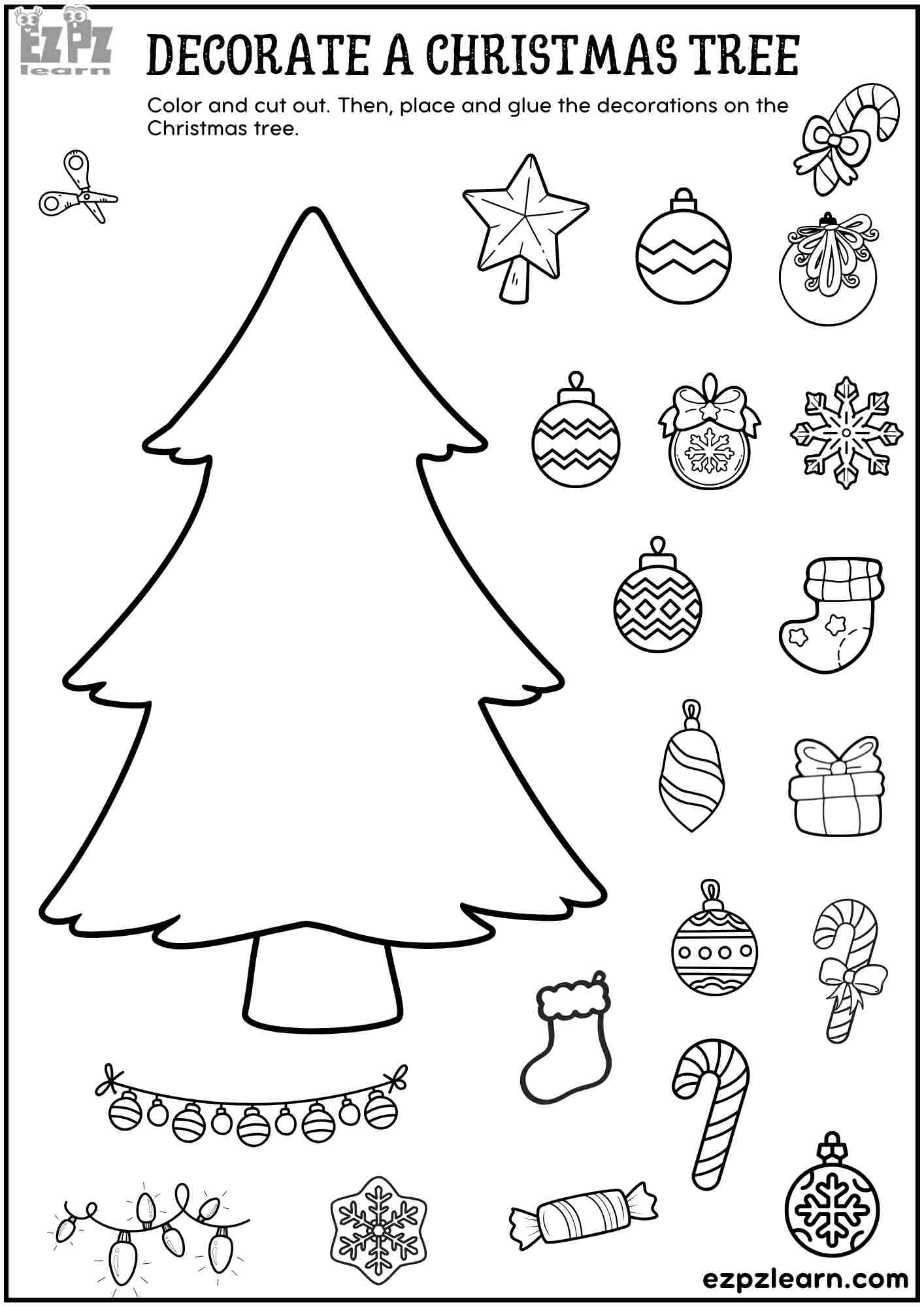 Printable Cut And Paste Craft Worksheets
