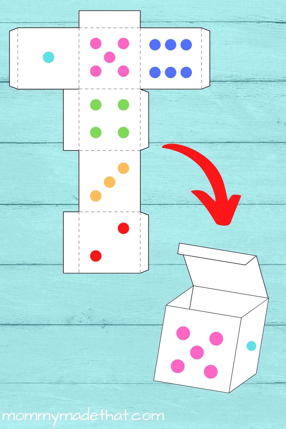 Printable Dice Template How To Make Paper Dice 
